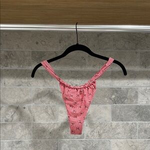 PINK Victoria's Secret Red Textured Bikini